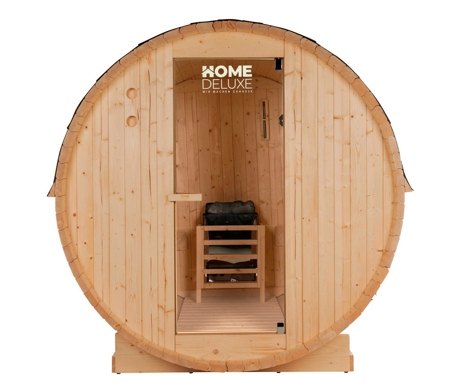 Abbildung der Home-Deluxe-Outdoor-Fasssauna »LAHTI L«.