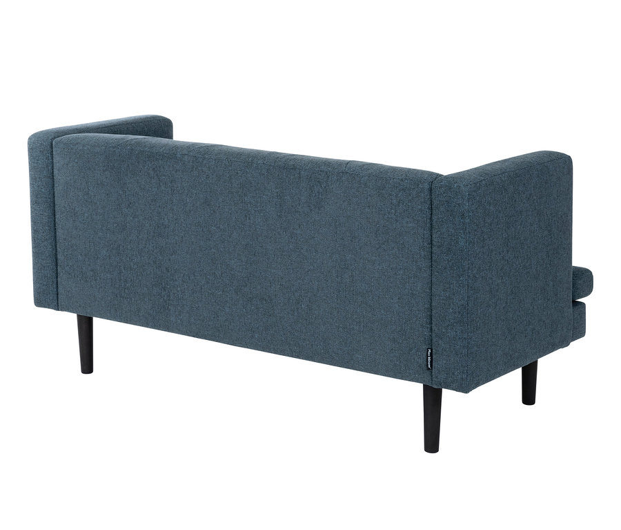 Rückansicht des blauen Kindersofas »Orion«.