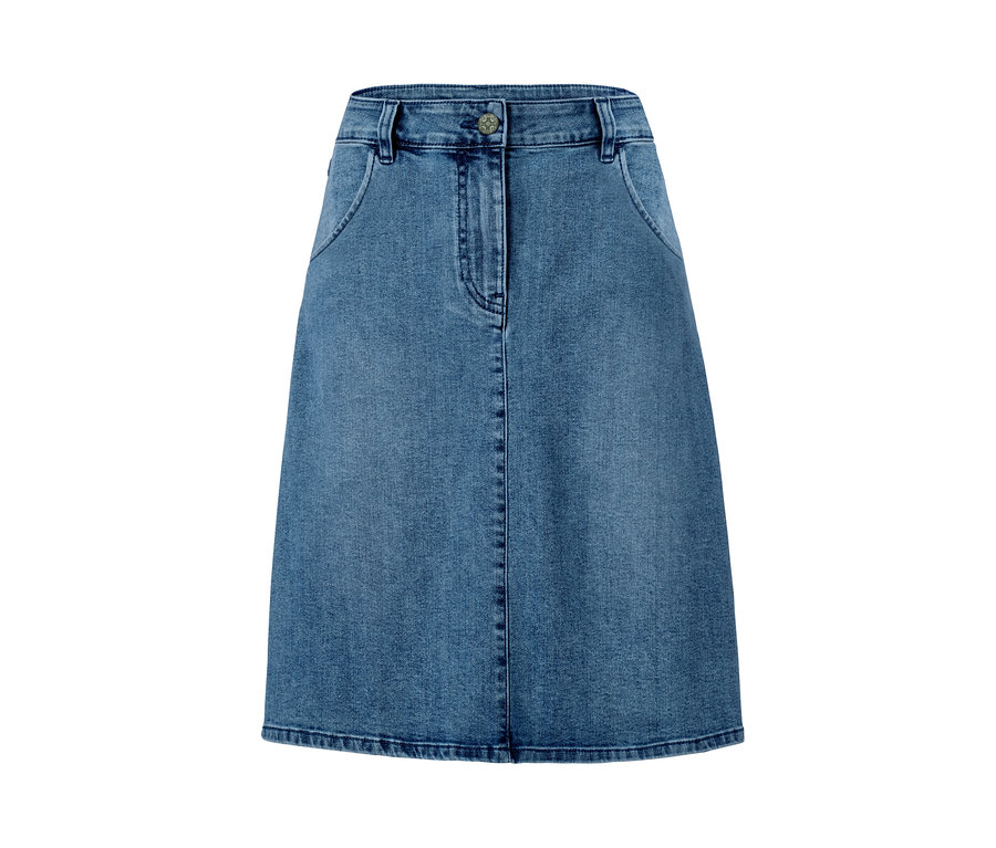 Blauer Jeansrock.