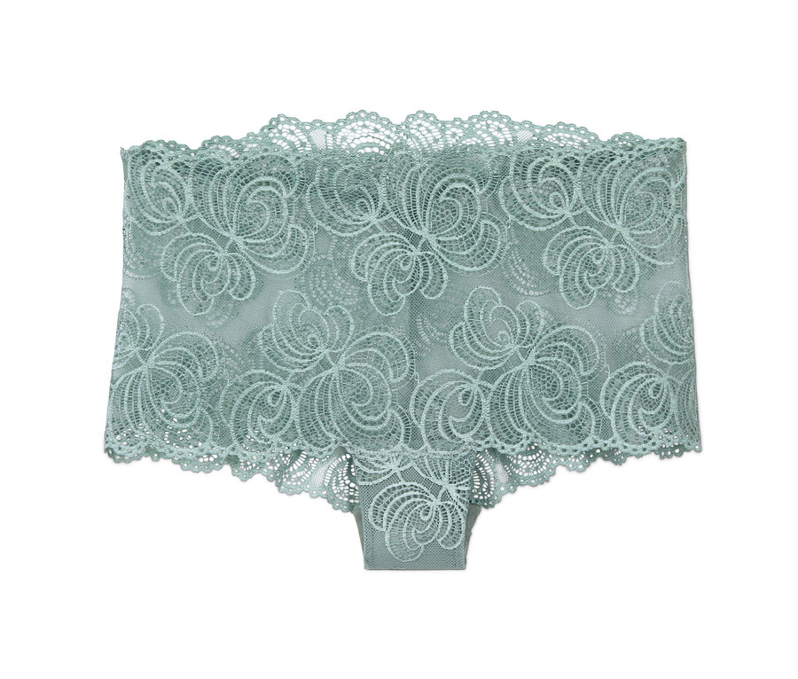 Detailansicht einer Spitzen-Panty.