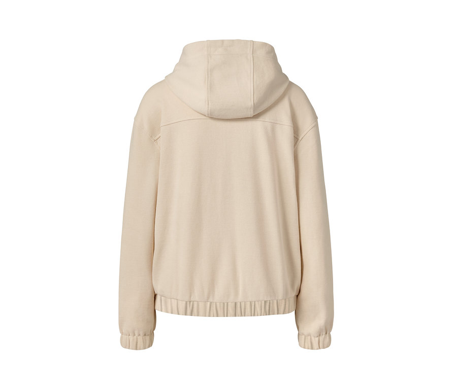 Rückansicht einer Sweatjacke.