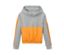 Cropped-Hoodie, grau-gelb meliert - Grau-gelb meliert