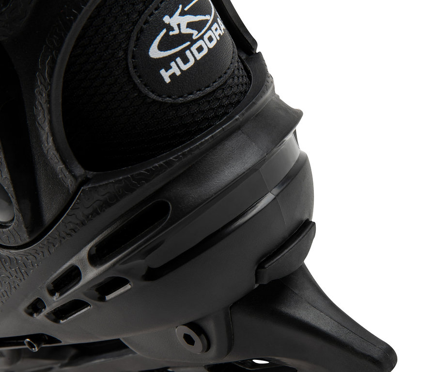 Detailaufnahme von einem schwarzen HUDORA Allround Schlittschuh »Comfort«.