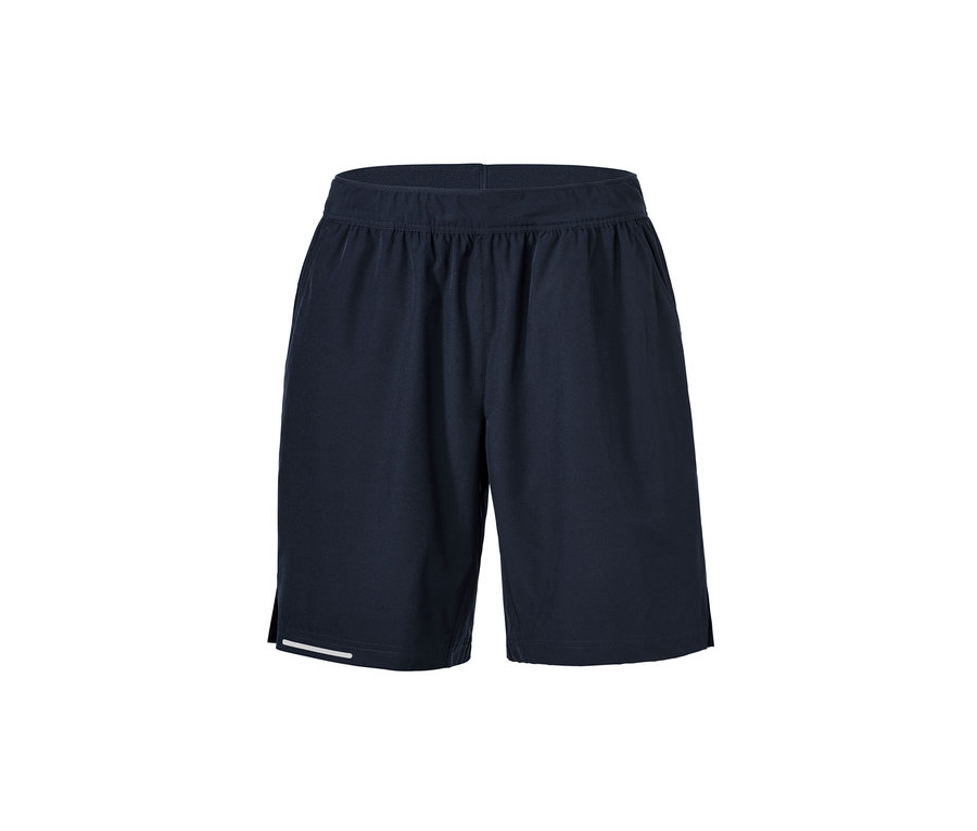 Dunkelblaue Sportshorts.