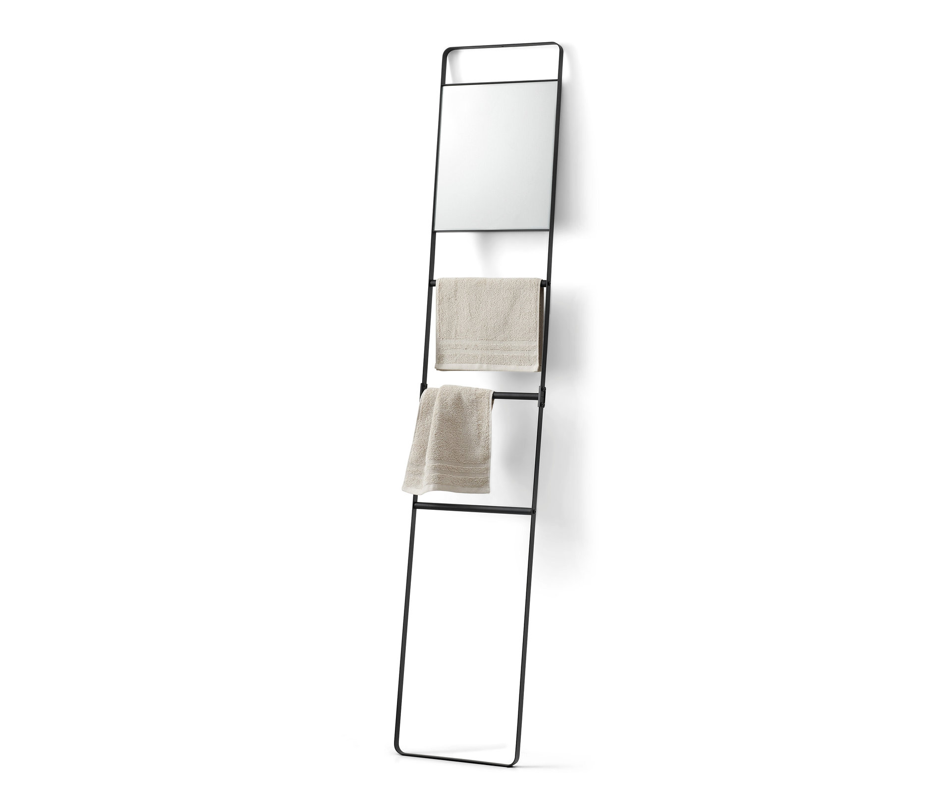Tchibo - Handtuchleiter mit Spiegel - 35x2,5x190cm - schwarz -