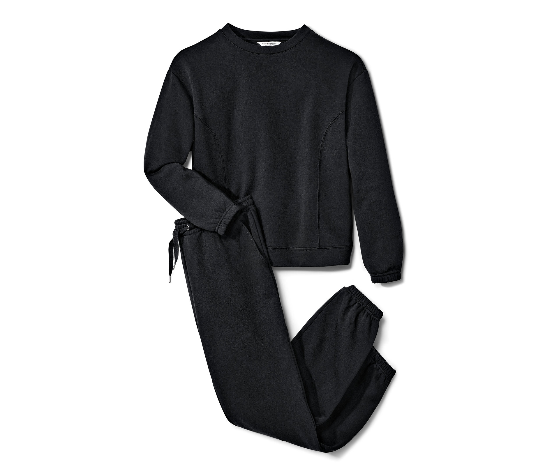 Loungewear-Anzug - Damen - Gr. M - schwarz - schwarz