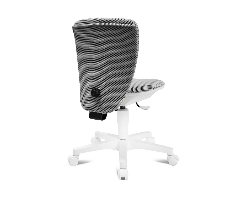 Detailaufnahme des Topstar Sitness »Home S'cool« Stuhls in Grau mit weißem Rahmen.