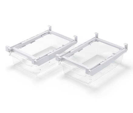 2 ausziehbare Kühlschrankkörbe