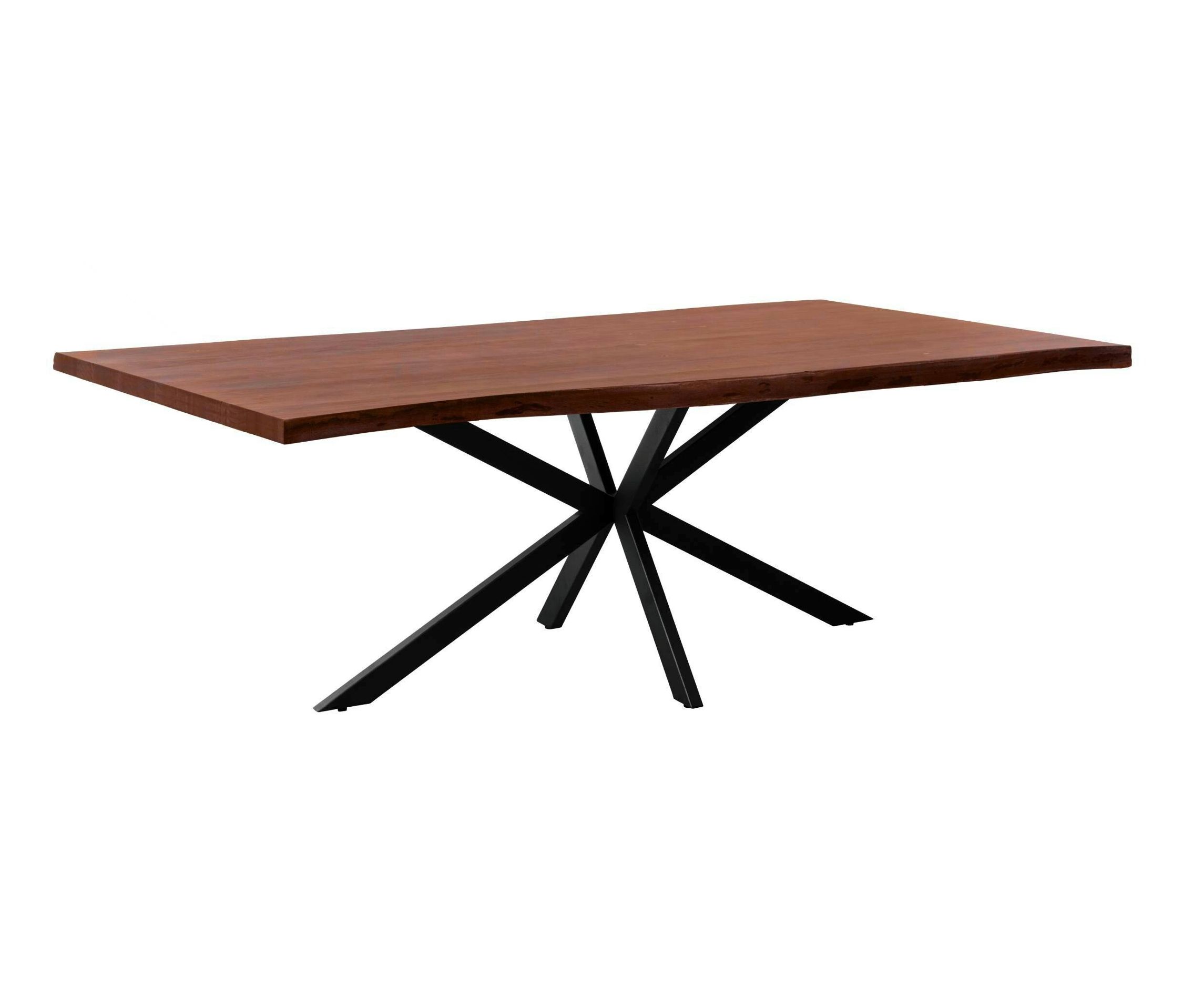 Eglo Tisch mit gekreuzten Beinen - 180x90x76cm - dunkelbraun - Akazienholz / Metall