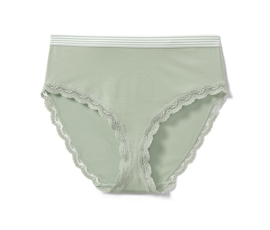 Ein hellgrüner Highwaist-Slip.