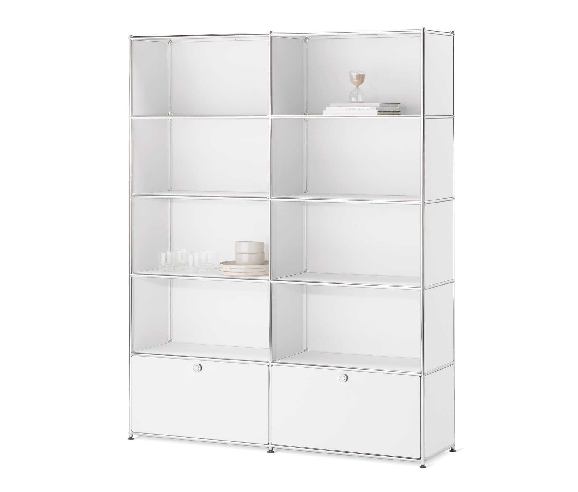 Tchibo - Regal »Cn3« mit 2 Klappen - 152x40x194,5cm - chrom -