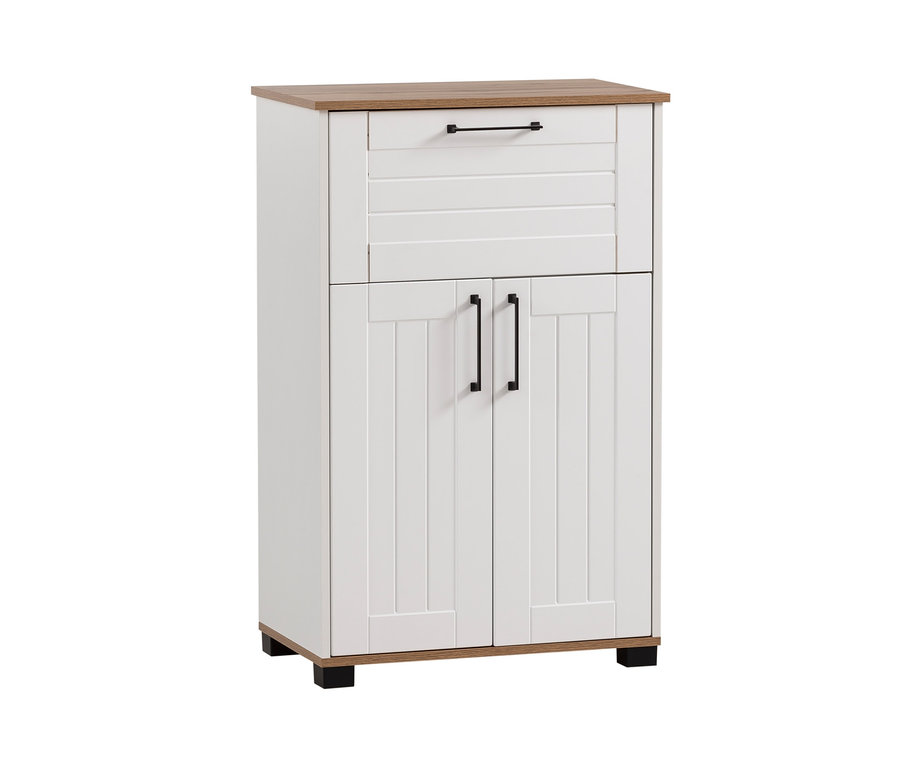 Weißer Sekretär »Jelda« mit Schublade und Türen.