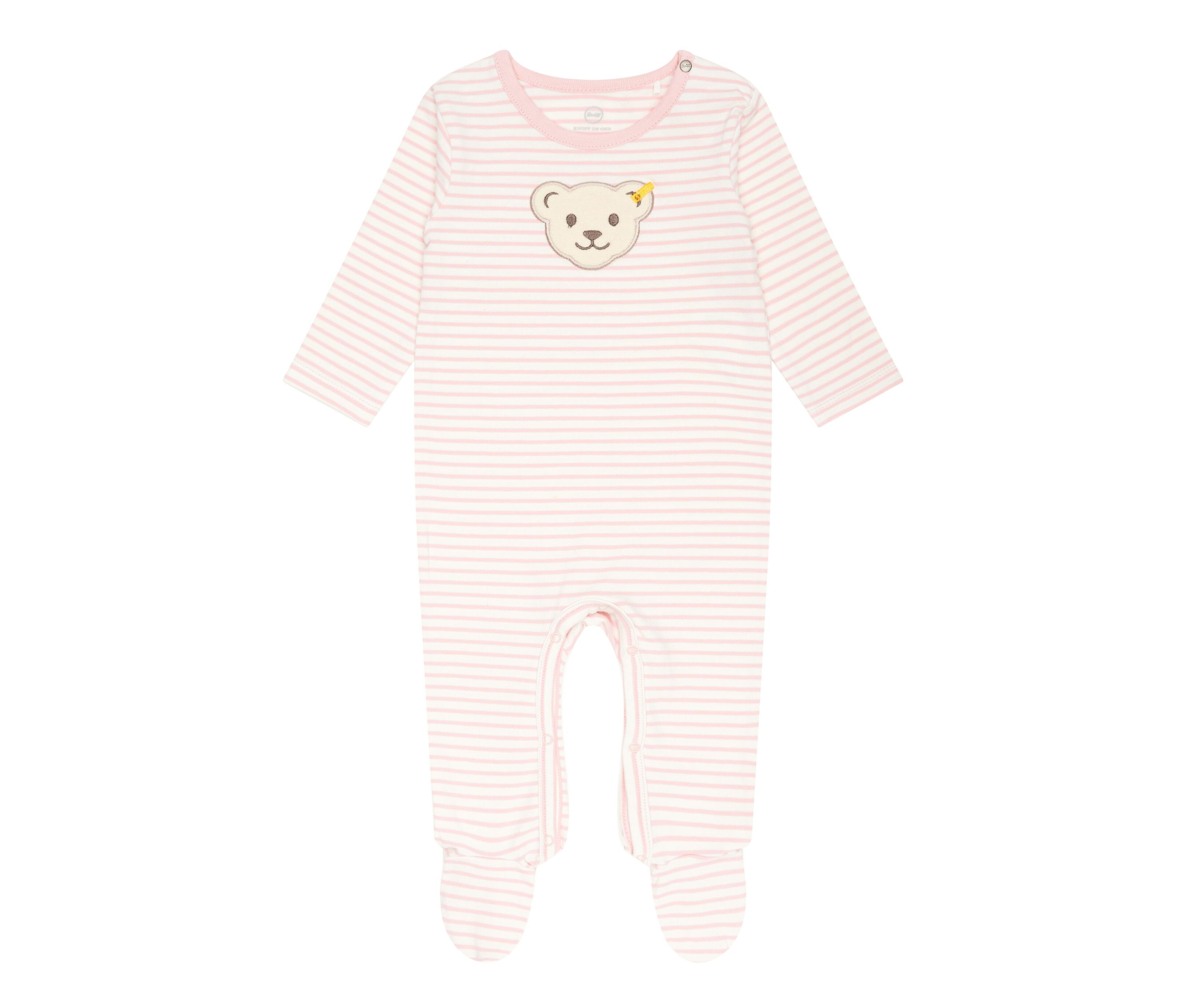Steiff Baby-Strampler - Damen - Gr. 68 - rosa/gestreift