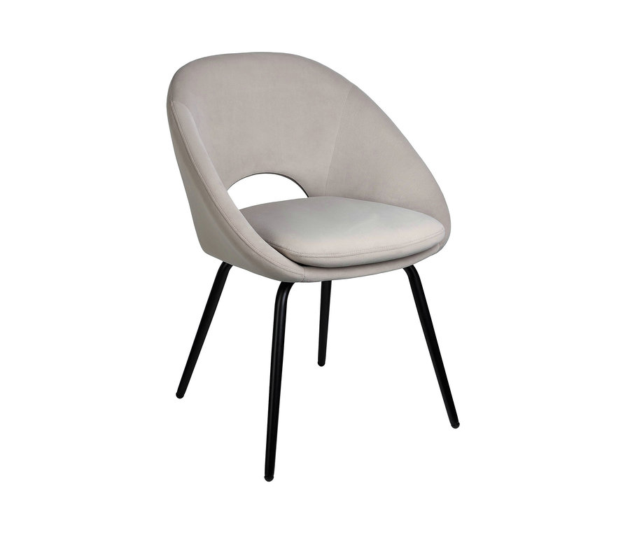 Beiger Eglo 2er-Set Stuhl »GuaGua« mit schwarzen Beinen.