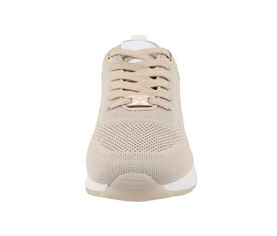 Sandfarbener Tom Tailor Sneaker aus Textil/PU.