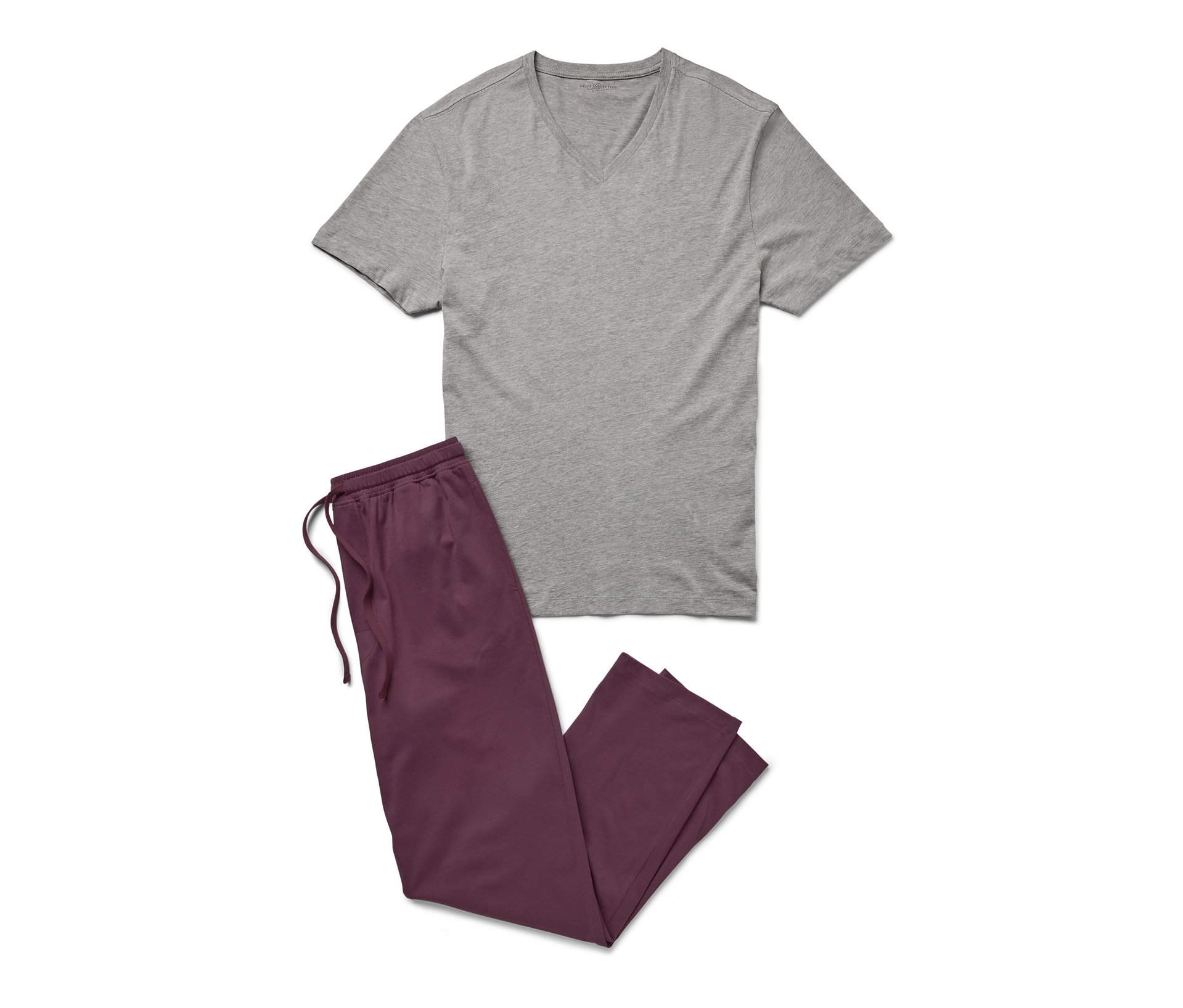 Pyjama - Herren - Gr. XXL - weinrot - weinrot