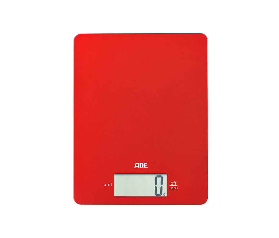 Rote ADE digitale Küchenwaage »Leonie«.