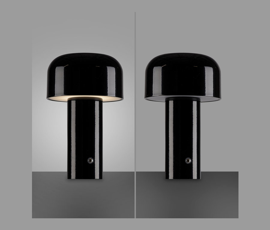 Zwei schwarze JUST LIGHT LED-Akku-Tischleuchten »Agnes« im 2er-Set.