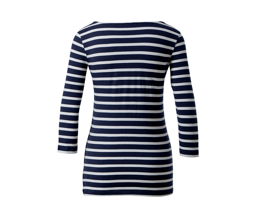 Gestreiftes Shirt mit 3/4-Arm, navy gestreift.