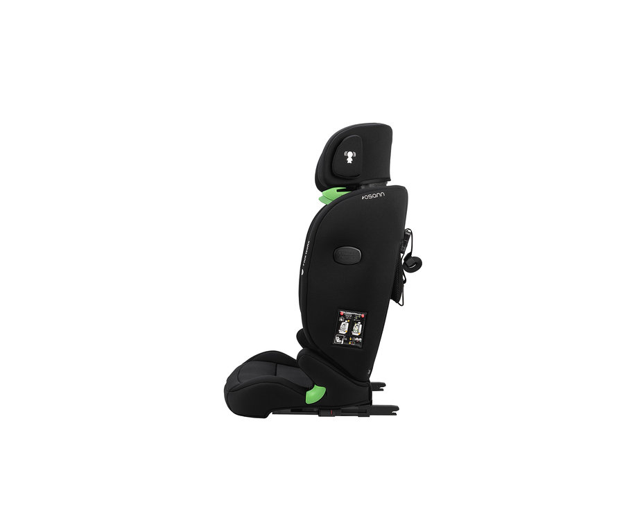 Seitenansicht des Osann Kinderautositzes »Flux Isofix i-Size«, scharz-grau.