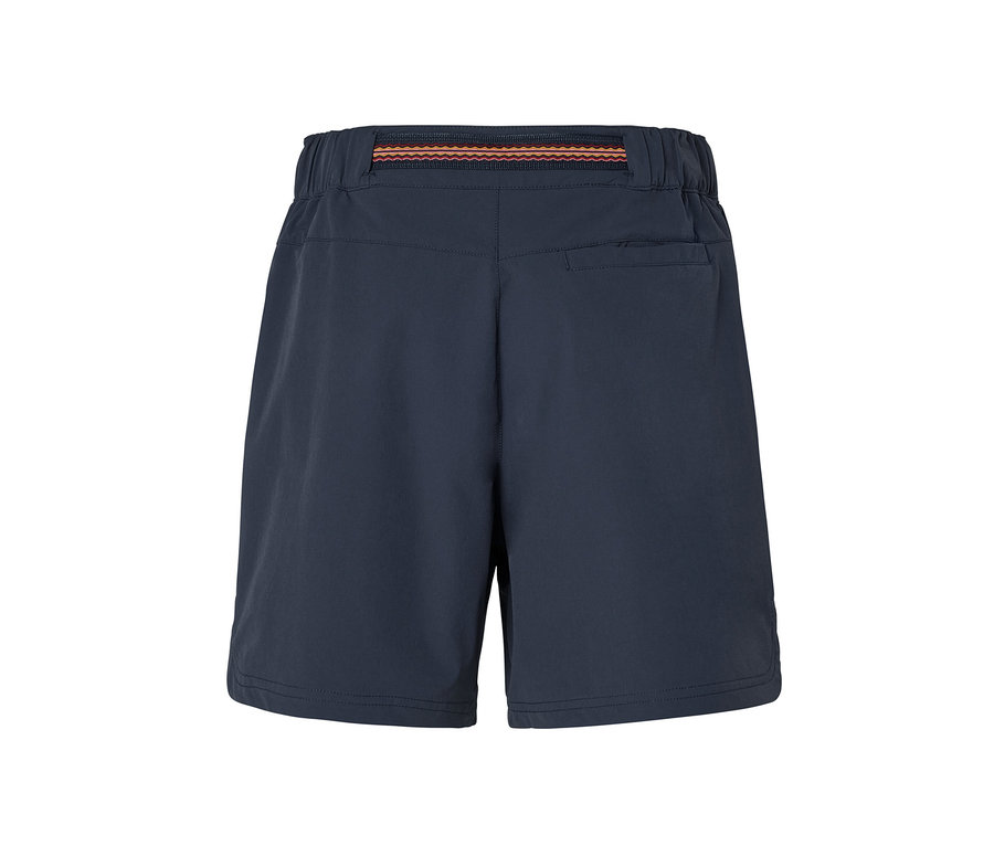 Dunkelblaue Funktionswandershorts.