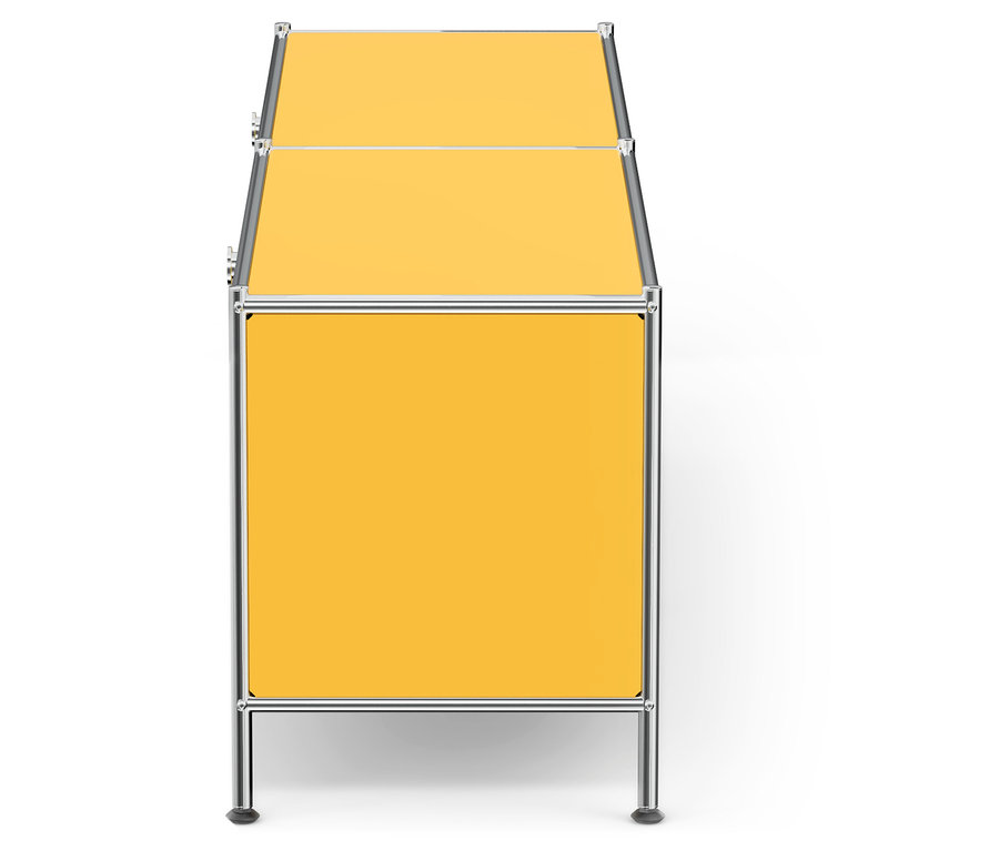 Gelbes Lowboard Metall »CN3« mit 2 Klappenfächern.