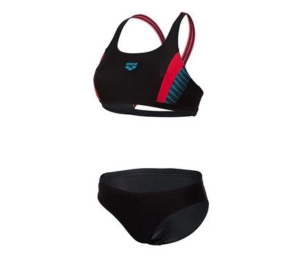Schwarzes Arena Sport-Bikini-Set.