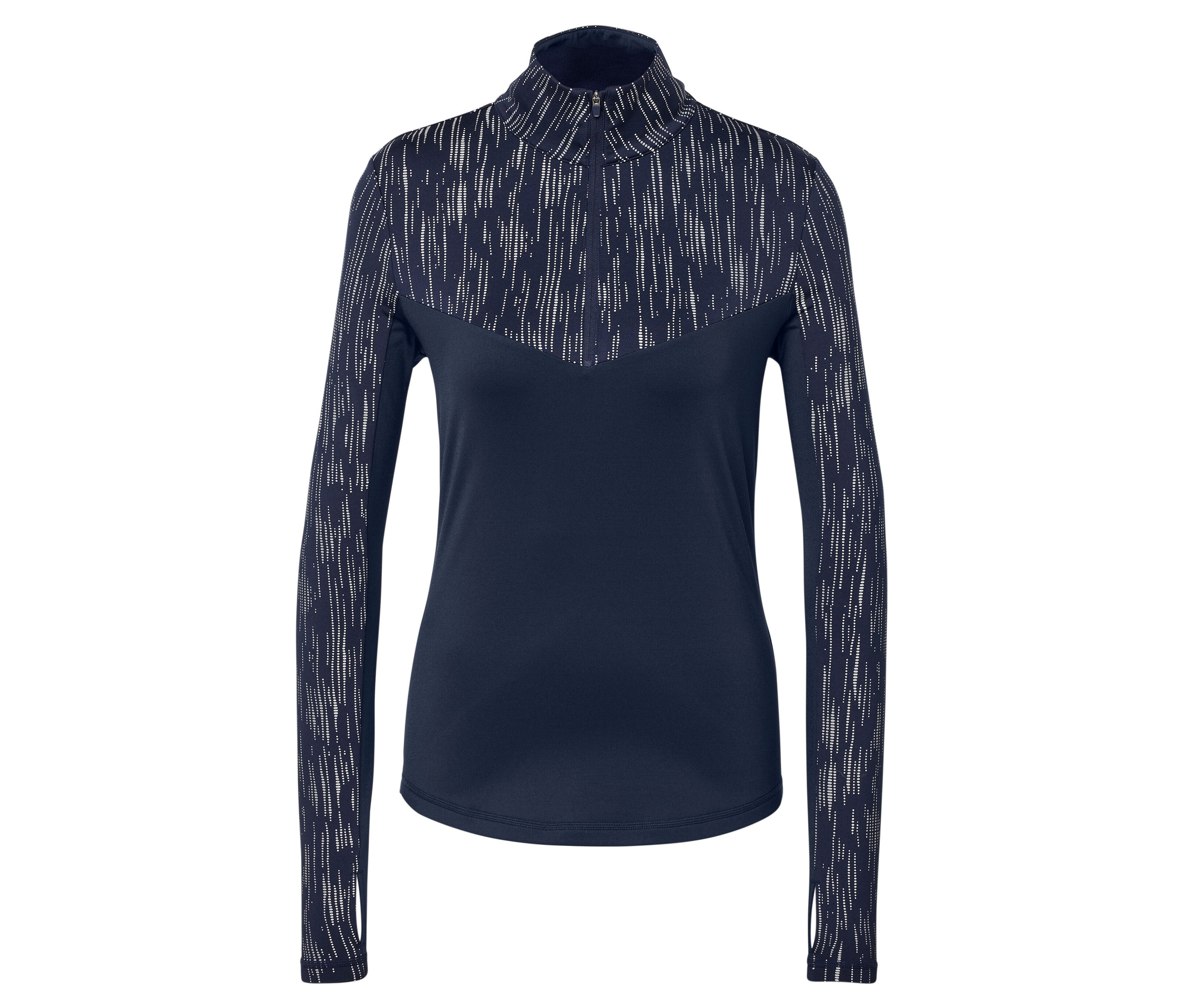 Thermo-Funktionsshirt - Damen - Gr. S - silber/print - silber