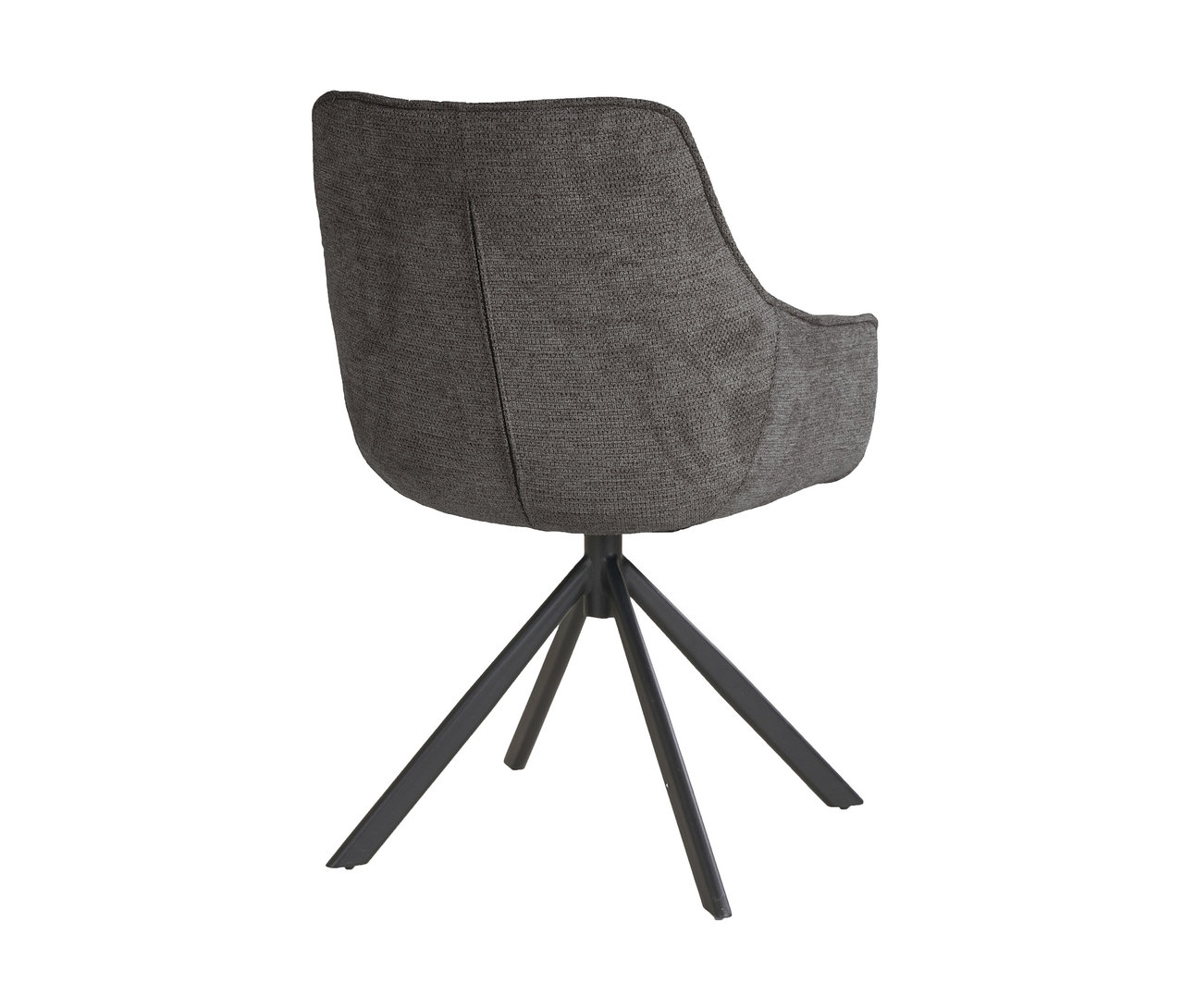 Detailansicht von hinten des grauen deVries Diningsessels »San Carlo«.