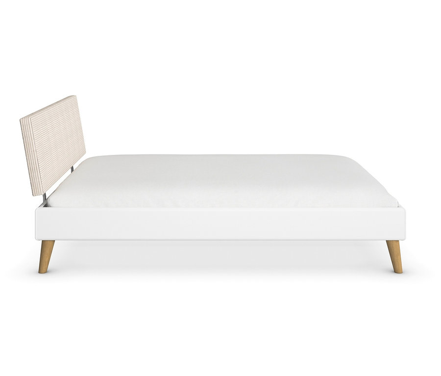 Weißes Bett »Mavi-Extra« mit Polsterkopfteil von Rauch.