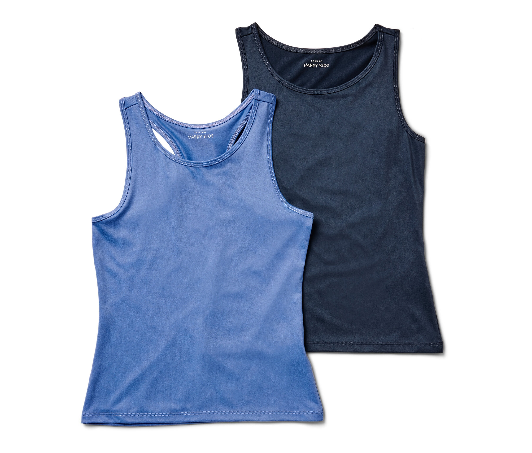 Tchibo - 2 Kinder-Sport-Tops - Gr. 122/128 - dunkelblau