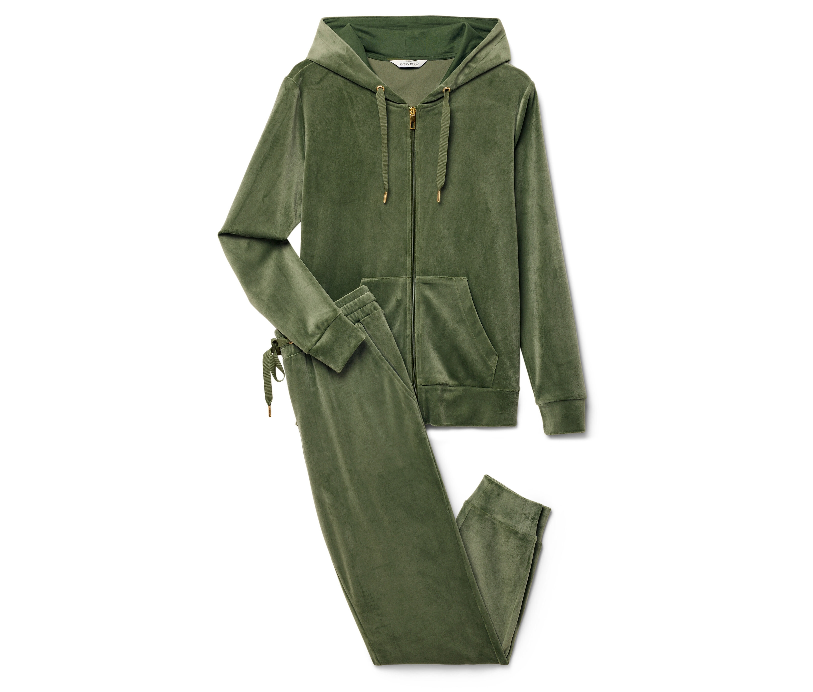 Tchibo - Nicki-Hausanzug - Damen - Gr. XL - grün