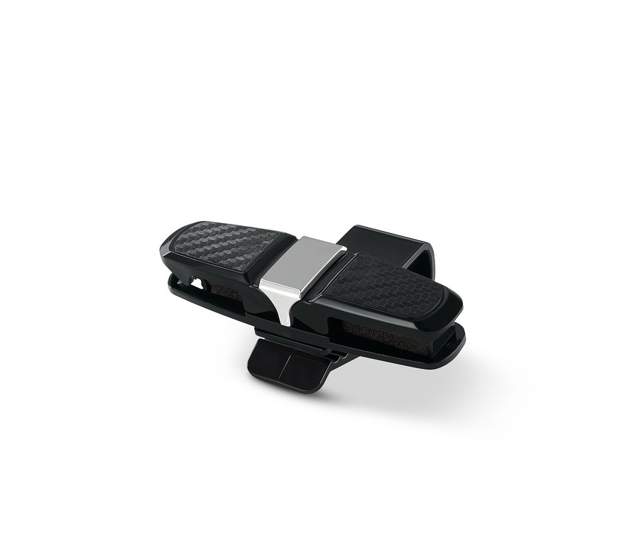 Schwarzer Auto-Brillenhalterclip.