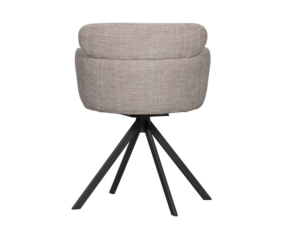 Ein einzelner Woood »Fenne« Stuhl aus einem 2er-Set in Natur mit schwarzem Beingestell.