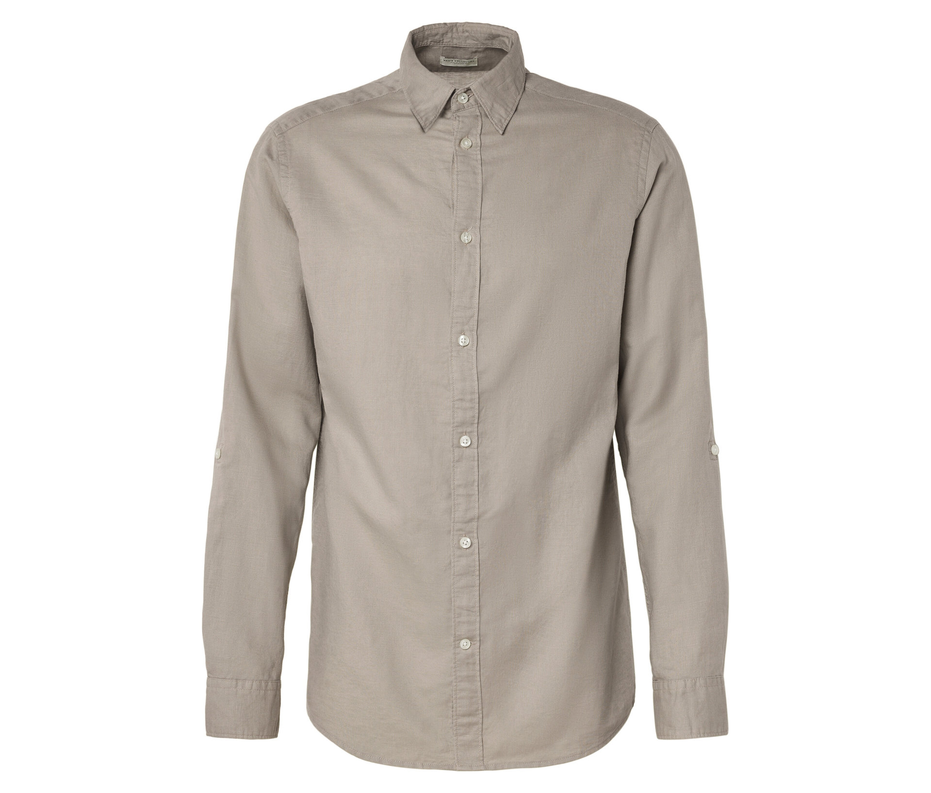 Hemd mit Leinen - Herren - Gr. XL - beige - beige