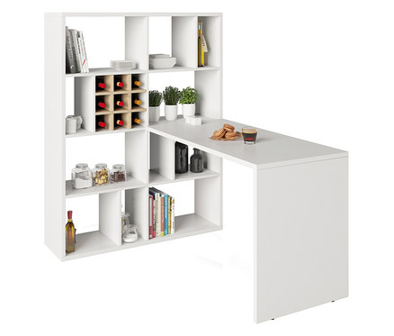 Roba Set, Raumteiler mit Schreibtisch, weiß