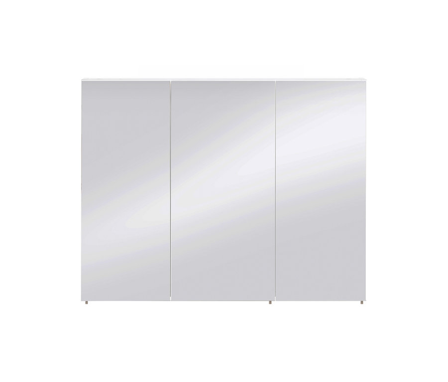Weißer Spiegelschrank »Basic«, 100 cm, mit drei Spiegeltüren.
