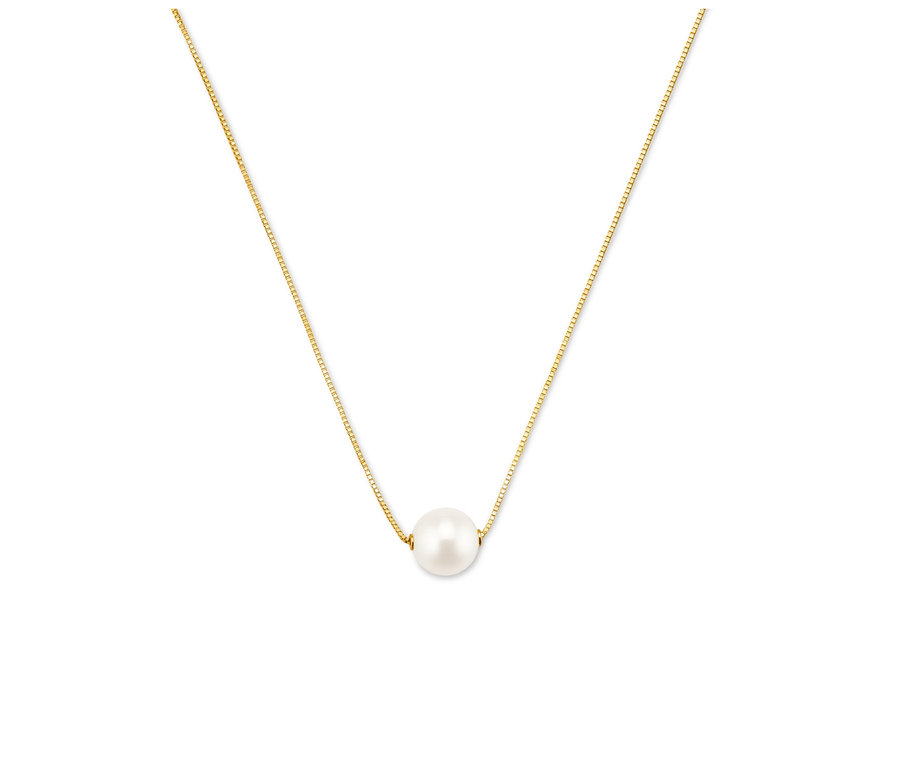 Goldkette mit Süßwasserzuchtperle.