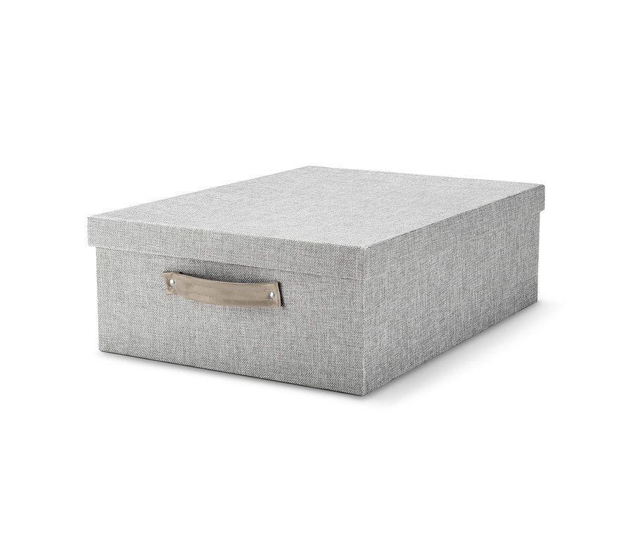 Graue Ordnungsbox aus dem Ordnungsboxen-Set.