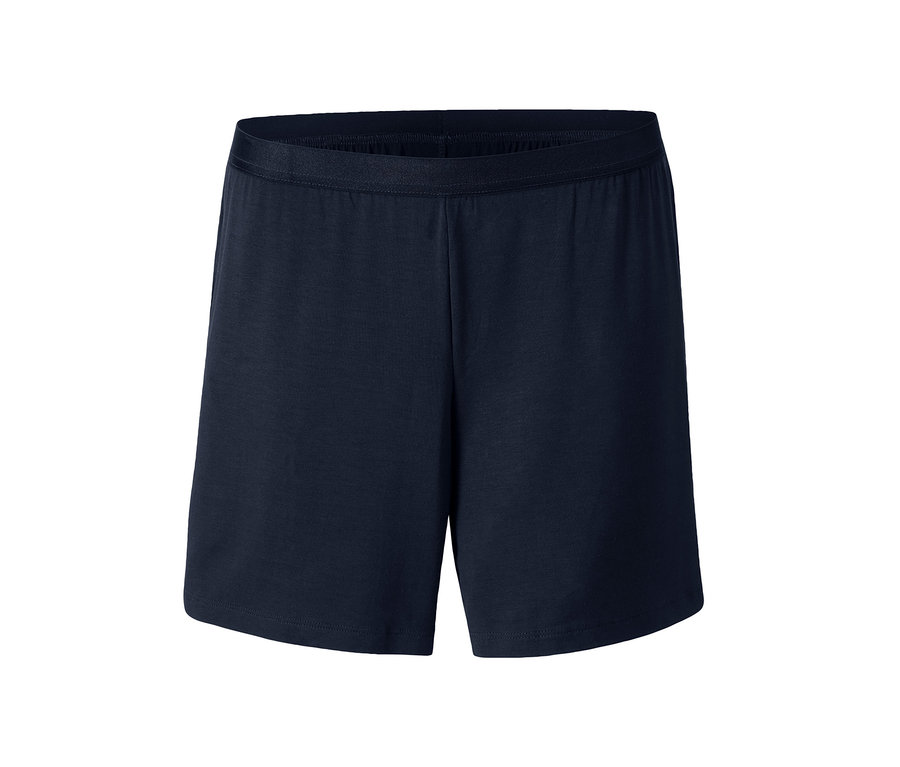 Eine marineblaue Shorty-Pyjama.