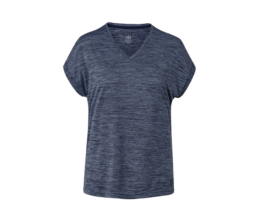Dunkelblau meliertes Funktionsshirt.