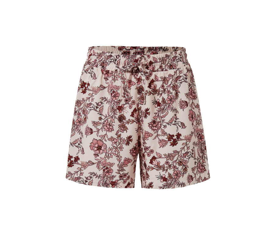 Shorty-Pyjama mit Blumenmuster.