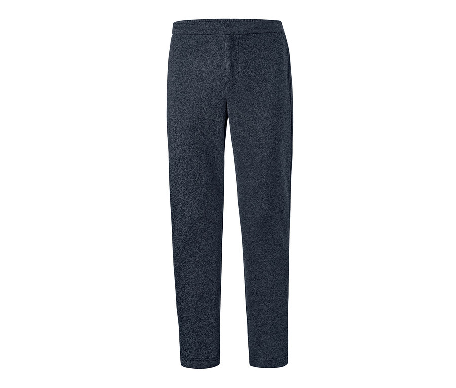 Blaue Jersey-Hose.