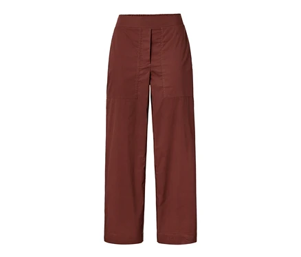 Terrakottafarbene Popeline-Hose.