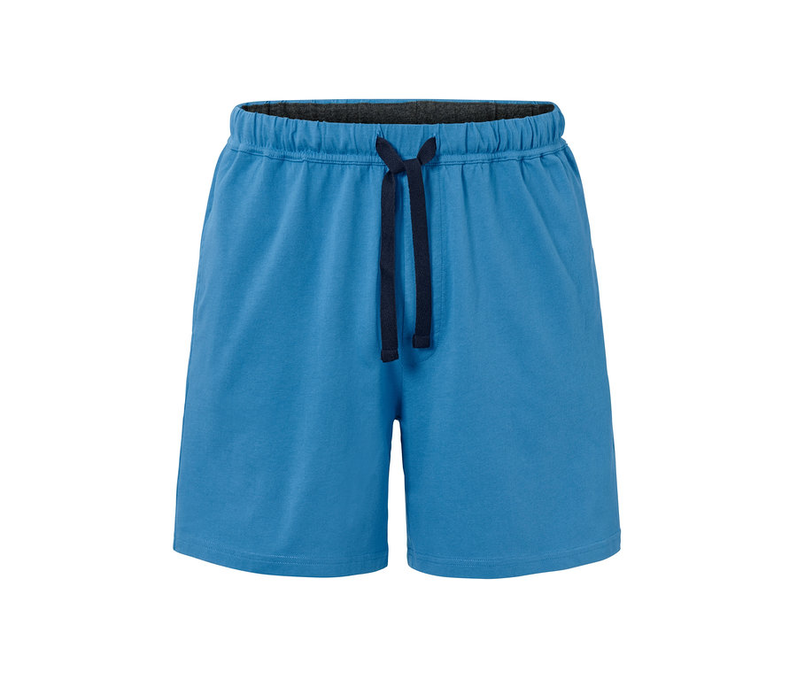 Blaue Pyjamashorts aus dem 3-teiligen Pyjama-Set.
