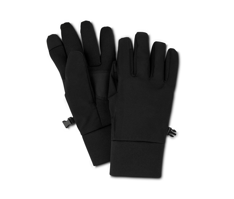 Schwarze Softshellhandschuhe.