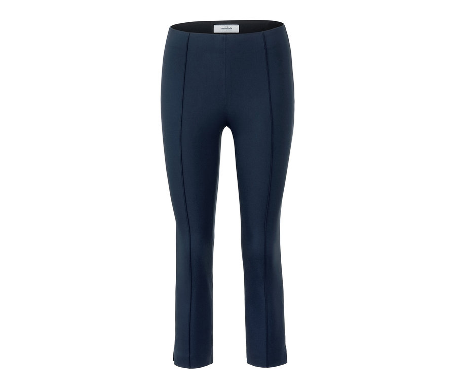 Blaue 7/8-Stretchhose.
