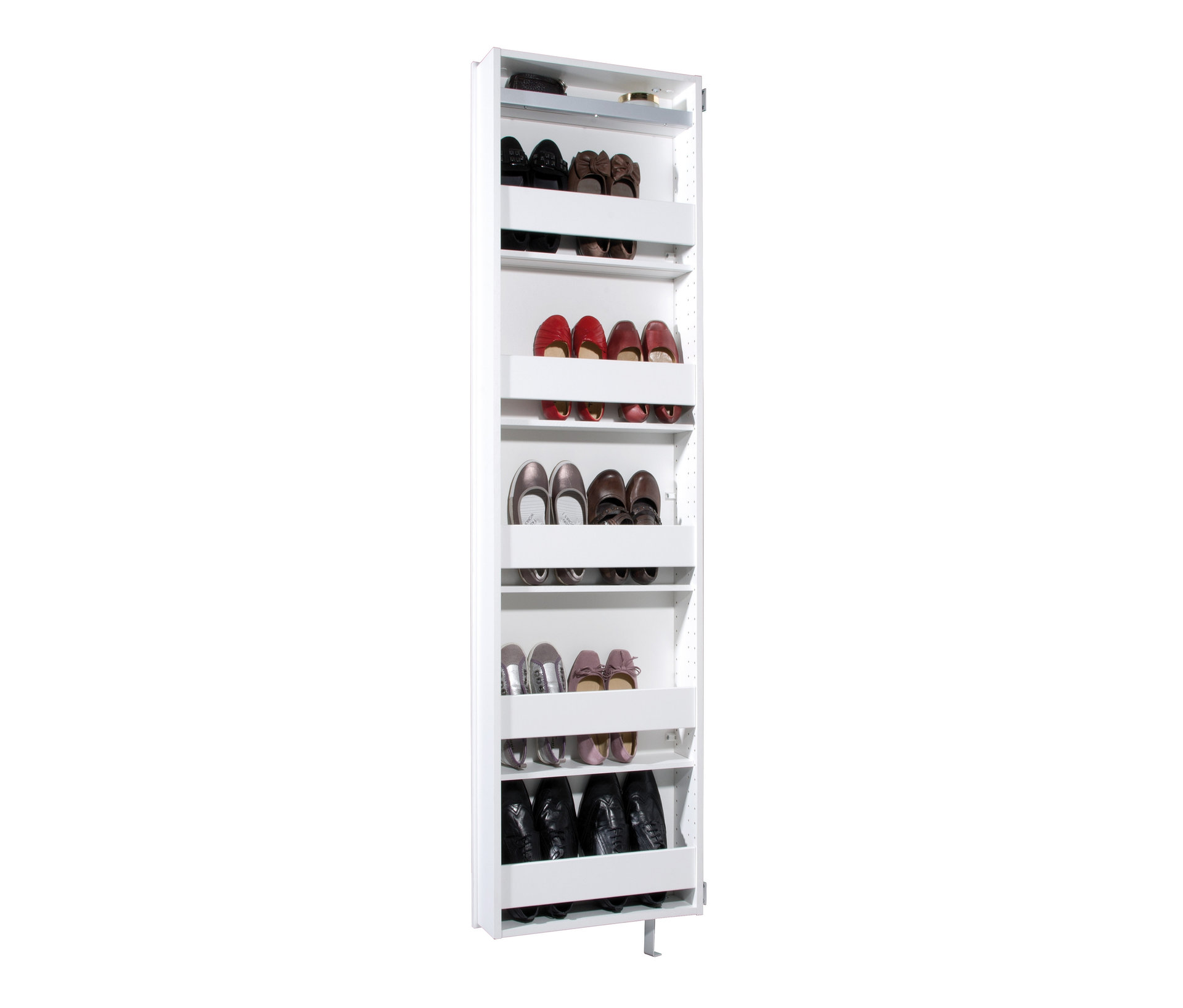 Tchibo - Drehschrank mit Ganzkörperspiegel - 50x18x195cm - weiß - - Holzwerkstoffe / Glas