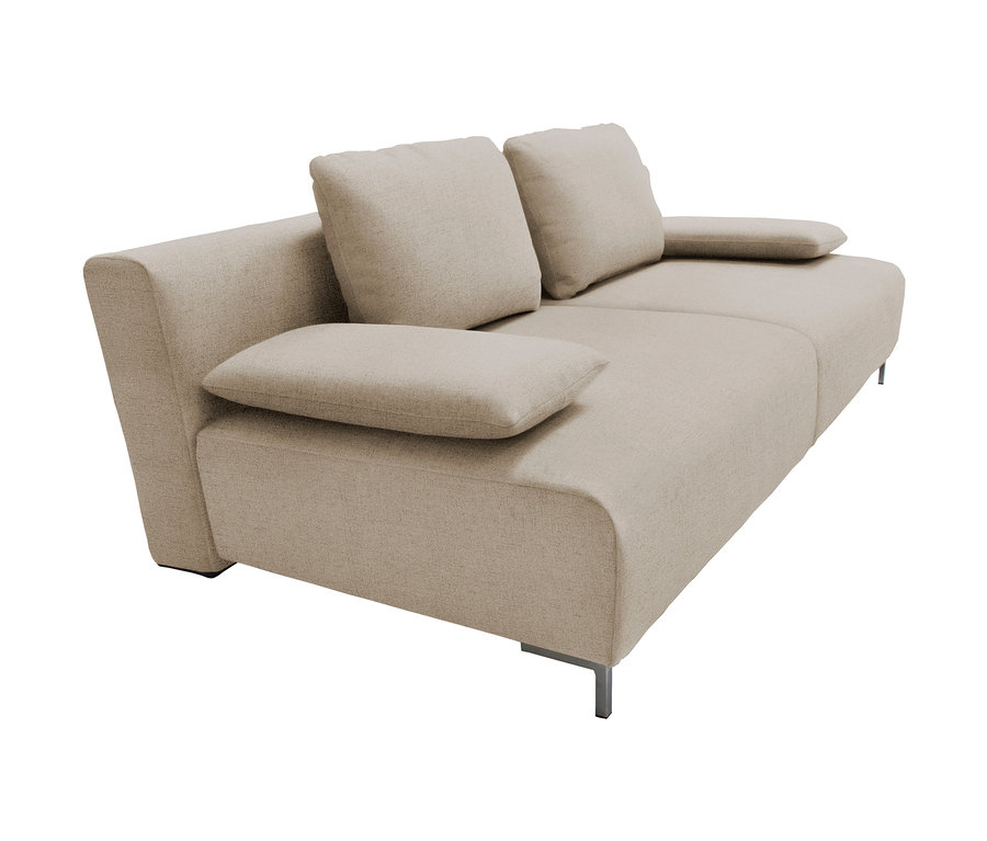 Beiges Schlafsofa »Fabio« mit Stauraum.
