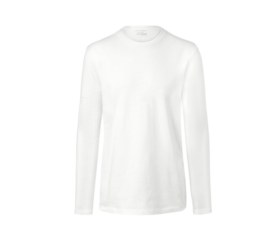 Ein weißes Langarmshirt.